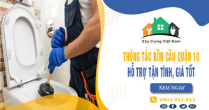 【Top 10】Công ty dịch vụ thông tắc bồn cầu quận 10 uy tín