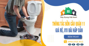 【Top 10】Công ty dịch vụ thông tắc bồn cầu quận 11 uy tín