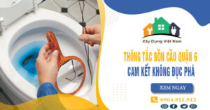 【Top 10】Công ty dịch vụ thông tắc bồn cầu quận 6 uy tín