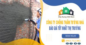 Top 10 Công ty chống thấm tường nhà tại quận Gò Vấp uy tín