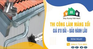 【Top 10】Dịch vụ thợ thi công làm máng xối tại Bến Cát uy tín